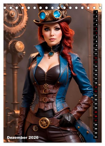 Produktbild: Steampunk Divas (Tischkalender 2026 DIN A5 hoch), CALVENDO Monatskalender
