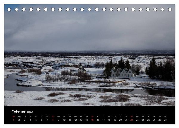 Produktbild: Island - Iceland - &Iacute;sland (Tischkalender 2026 DIN A5 quer), CALVENDO Monatskalender