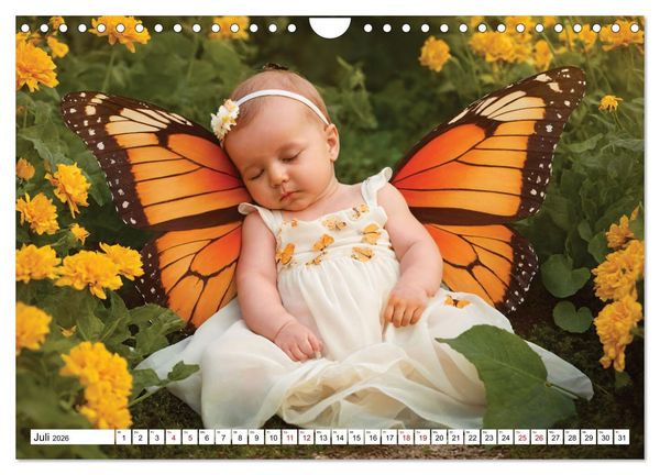 Produktbild: Zauberhaft schlafende Babies - Ruhig und friedlich (Wandkalender 2026 DIN A4 quer), CALVENDO Monatskalender