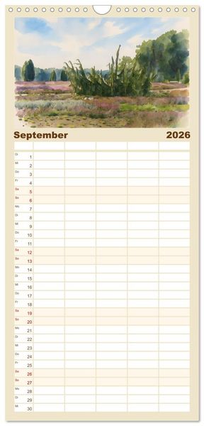 Produktbild: Familienplaner 2026 - Zauberhaftes L&uuml;neburg mit 5 Spalten (Wandkalender, 21 x 45 cm) CALVENDO