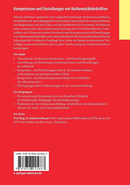 Produktbild: Kompetenzen und Einstellungen von Mathematiklehrkr&auml;ften