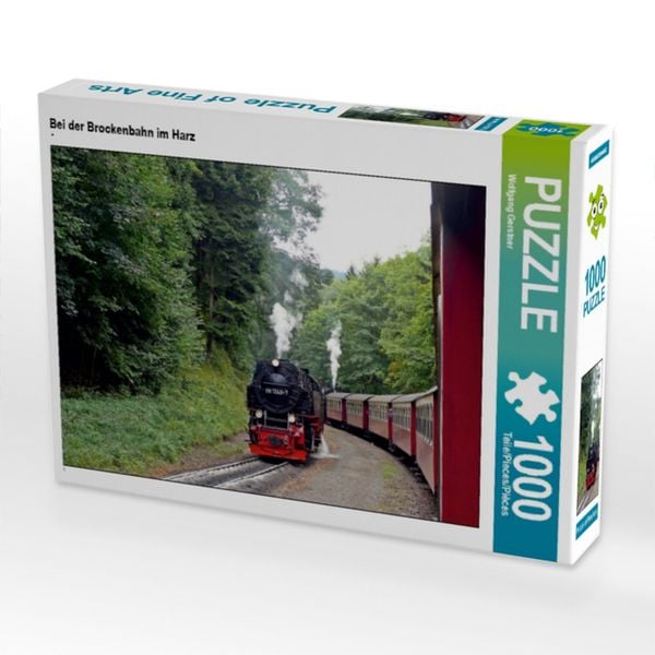CALVENDO Puzzle Bei der Brockenbahn im Harz | 1000 Teile Lege-Größe 64x48cm Foto-Puzzle für glückliche Stunden