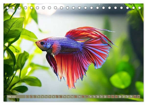 Produktbild: Tiefenentspanntes Aquarium (Tischkalender 2026 DIN A5 quer), CALVENDO Monatskalender