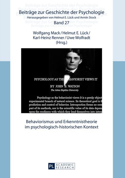 Produktbild: Behaviorismus und Erkenntnistheorie im psychologisch-historischen Kontext