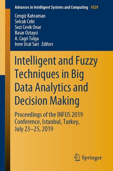 Produktbild: Intelligent and Fuzzy Techniques in Big Data Analytics and Decision Making