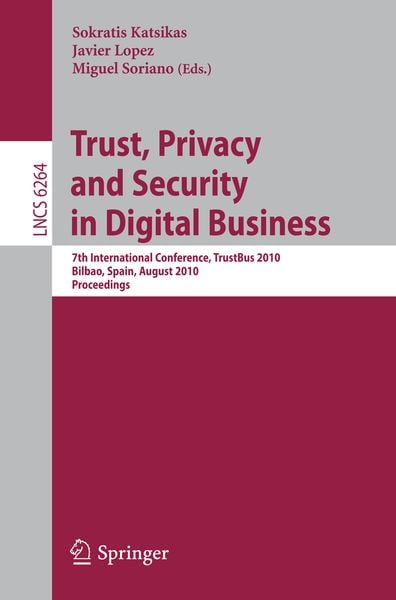 Produktbild: Trust, Privacy and Security in Digital Business
