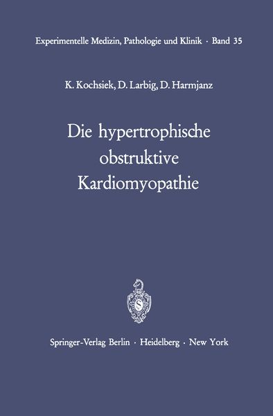 Produktbild: Die hypertrophische obstruktive Kardiomyopathie