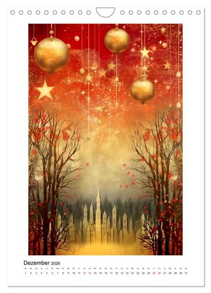 Produktbild: Rote Farbenmelodie (Wandkalender 2026 DIN A4 hoch), CALVENDO Monatskalender