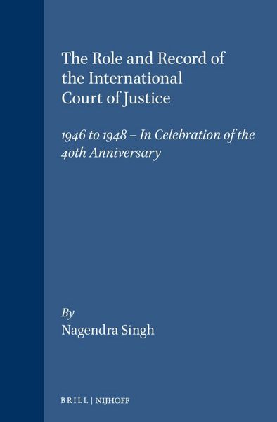 Produktbild: The Role and Record of the International Court of Justice