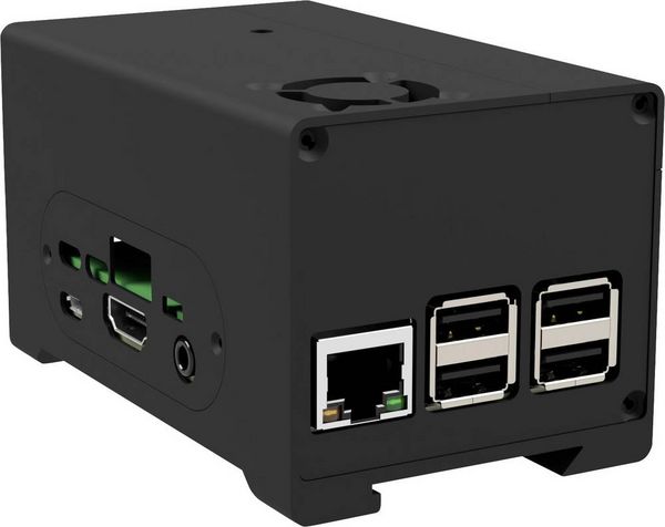 Produktbild: Joy-it Aluminiumgeh&auml;use Passend f&uuml;r (Entwicklungskits): Raspberry Pi&reg;, StromPi 3 inkl. Batteriefach, abnehmbare GPIO Abdeckung