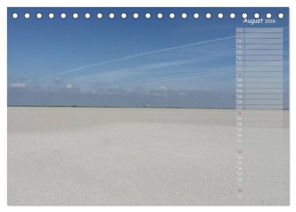 Produktbild: Strandspaziergang / Geburtstagskalender (Tischkalender 2026 DIN A5 quer), CALVENDO Monatskalender