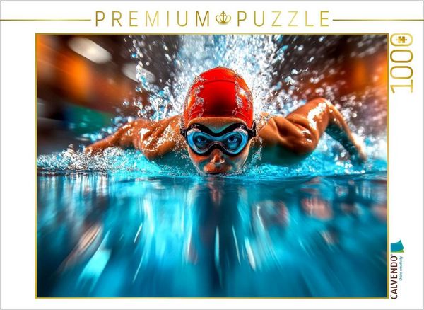 Produktbild: CALVENDO Puzzle Schwimmen | 1000 Teile Lege-Gr&ouml;&szlig;e 64x48cm Foto-Puzzle f&uuml;r gl&uuml;ckliche Stunden