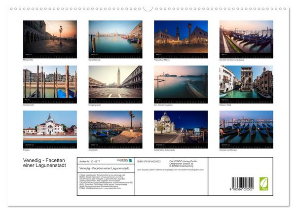 Produktbild: Venedig - Facetten einer Lagunenstadt (hochwertiger Premium Wandkalender 2026 DIN A2 quer), Kunstdruck in Hochglanz