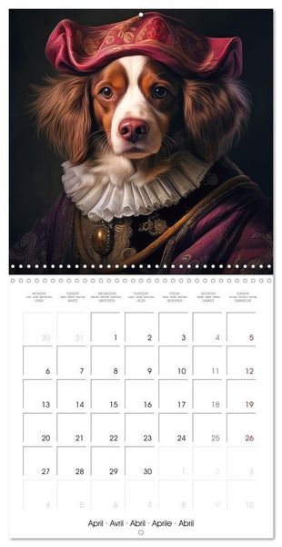 Produktbild: Des chiens styl&eacute;s (Calendrier mural carr&eacute; 2026 30x30 cm) Calendrier double avec une page pour vos prises de notes