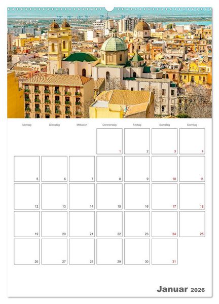 Produktbild: Cagliari - Urlaubsplaner (Wandkalender 2026 DIN A2 hoch), CALVENDO Monatskalender