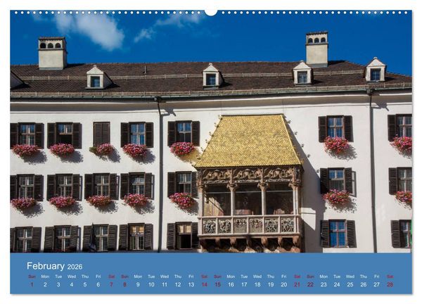 Produktbild: Innsbruck - Austria&lsquo;s capital of the alps (High Quality Premium Wall Calendar 2026 DIN A2 landscape),CALVENDO 12 Month Wall Calendar