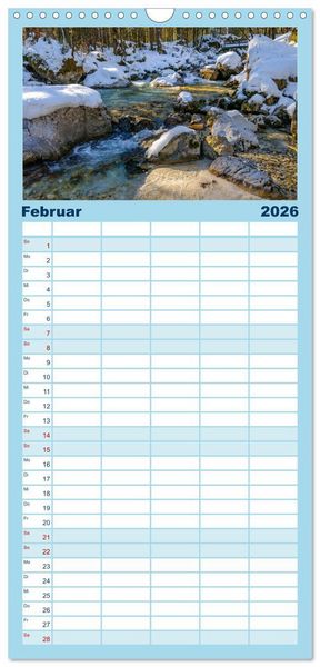 Produktbild: Familienplaner 2026 - Unterwegs im Bergsteigerdorf Ramsau mit 5 Spalten (Wandkalender, 21 x 45 cm) CALVENDO