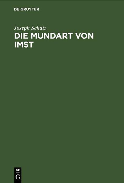 Produktbild: Die Mundart von Imst