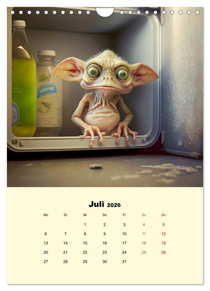 Produktbild: Monsteralarm. Die Invasion der kleinen Qu&auml;lgeister (Wandkalender 2026 DIN A4 hoch), CALVENDO Monatskalender