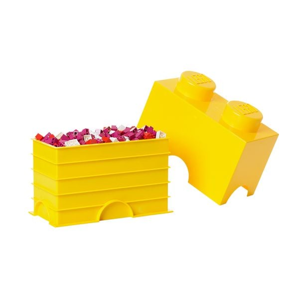 Produktbild: LEGO&reg; Aufbewahrungsstein 2 Noppen Gelb
