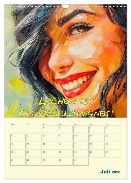 Produktbild: Liebe das Leben! Mit Affirmationen gl&uuml;cklich durch das Jahr! (Wandkalender 2026 DIN A3 hoch), CALVENDO Monatskalender