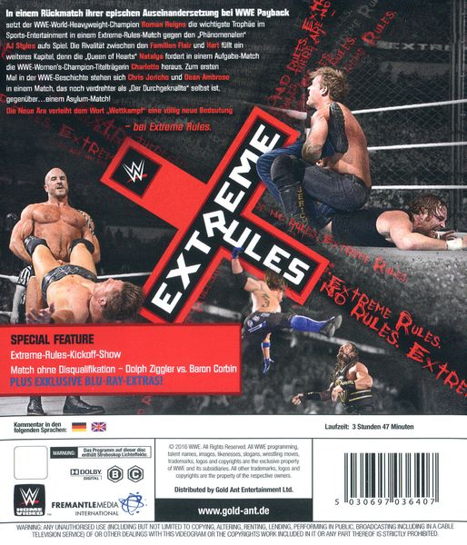 Produktbild: WWE - Extreme Rules 2016