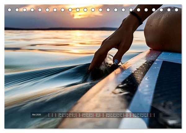 Produktbild: Im Fluss der Zeit &ndash; SUP-Momente zum Durchatmen (Tischkalender 2026 DIN A5 quer), CALVENDO Monatskalender