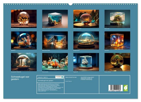 Produktbild: Schneekugel war gestern (hochwertiger Premium Wandkalender 2026 DIN A2 quer), Kunstdruck in Hochglanz