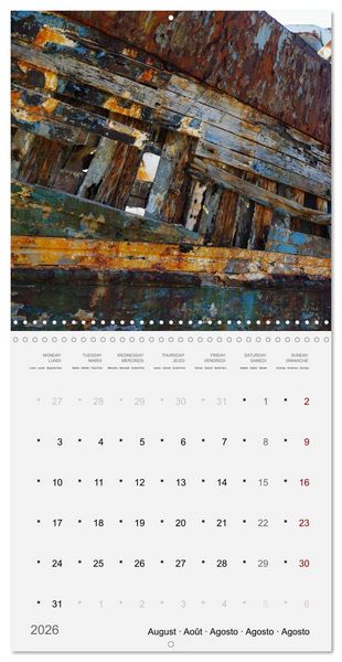 Produktbild: Bateaux &eacute;paves (Calendrier mural carr&eacute; 2026 30x30 cm) Calendrier double avec une page pour vos prises de notes