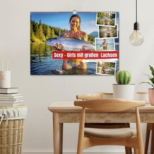 Produktbild: Sexy - Girls mit gro&szlig;en Lachsen (Wandkalender 2027 DIN A3 quer), CALVENDO Monatskalender