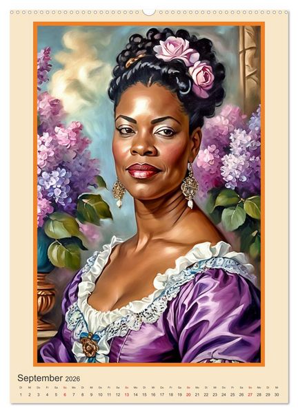 Produktbild: Portr&auml;tgalerie, Frauen in Barockkost&uuml;men (hochwertiger Premium Wandkalender 2026 DIN A2 hoch), Kunstdruck in Hochglanz