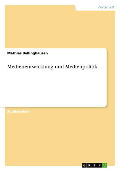 Produktbild: Medienentwicklung und Medienpolitik