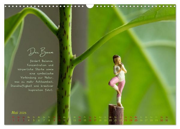 Produktbild: Yoga - Kleine Figur, gro&szlig;e Wirkung (Wandkalender 2026 DIN A3 quer), CALVENDO Monatskalender