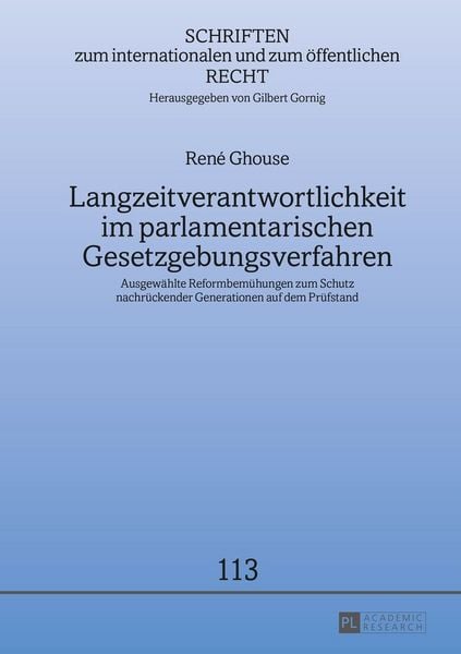 Produktbild: Langzeitverantwortlichkeit im parlamentarischen Gesetzgebungsverfahren