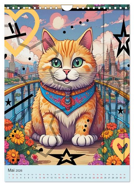Produktbild: Coole Tiere der Pop Art (Wandkalender 2026 DIN A4 hoch), CALVENDO Monatskalender