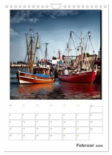 Produktbild: Ostfriesland - Hafen Neuharlingersiel (Wandkalender 2026 DIN A4 hoch), CALVENDO Monatskalender
