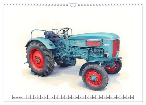 Produktbild: Alte Schlepper in neuem Glanz (Wandkalender 2026 DIN A3 quer), CALVENDO Monatskalender