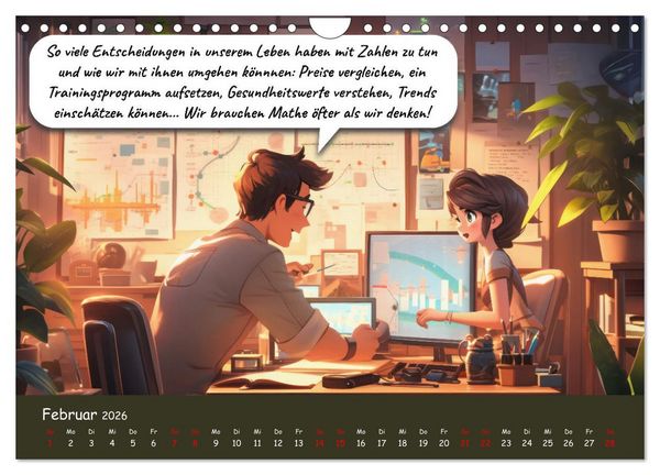 Produktbild: Mathe ist eigentlich doch ganz cool! (Wandkalender 2026 DIN A4 quer), CALVENDO Monatskalender