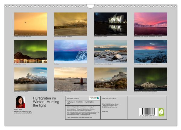 Produktbild: Hurtigruten im Winter - Hunting the light (Wandkalender 2026 DIN A3 quer), CALVENDO Monatskalender