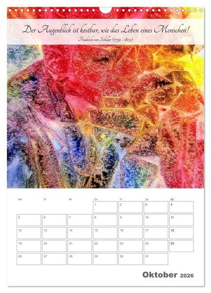 Produktbild: Farben der Achtsamkeit - Farbenreiche Aquarell-Tr&auml;ume mit Zitaten zur inneren Ruhe (Wandkalender 2026 DIN A3 hoch), CALVENDO Monatskalender