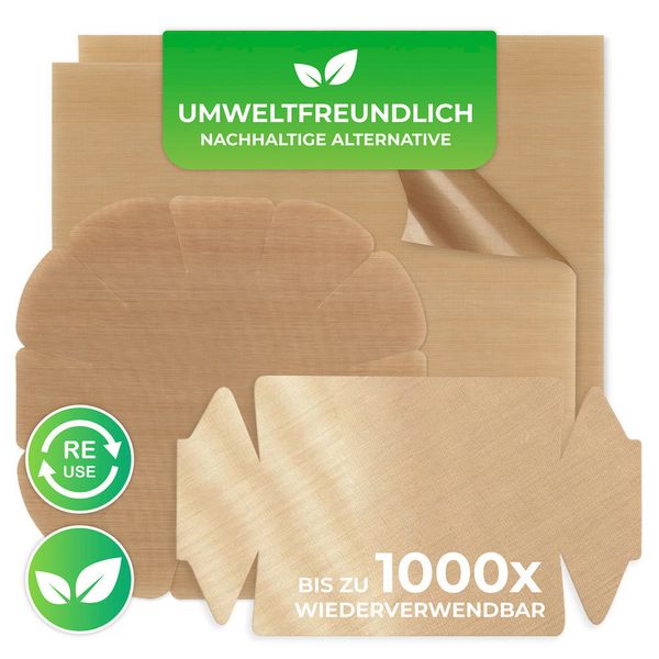 Produktbild: Antihaft-Backform-Zuschnitt, 4tlg, mehrfach wiederverwendbar