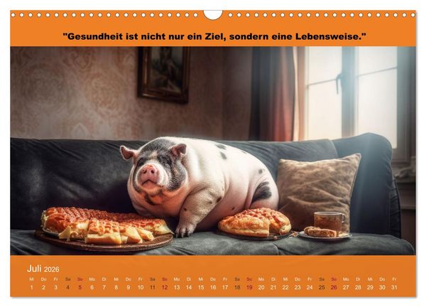 Produktbild: Der tierisch lustige Abnehmkalender (Wandkalender 2026 DIN A3 quer), CALVENDO Monatskalender