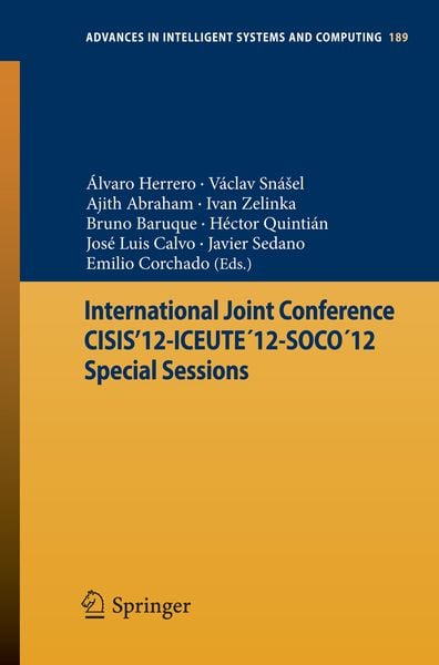 Produktbild: International Joint Conference CISIS&rsquo;12-ICEUTE&acute;12-SOCO&acute;12 Special Sessions