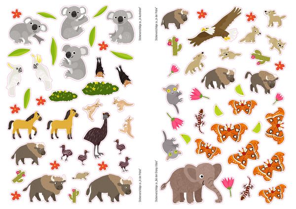 Produktbild: Kunterbunter Stickerspa&szlig; - Z&auml;hlen lernen mit Tieren