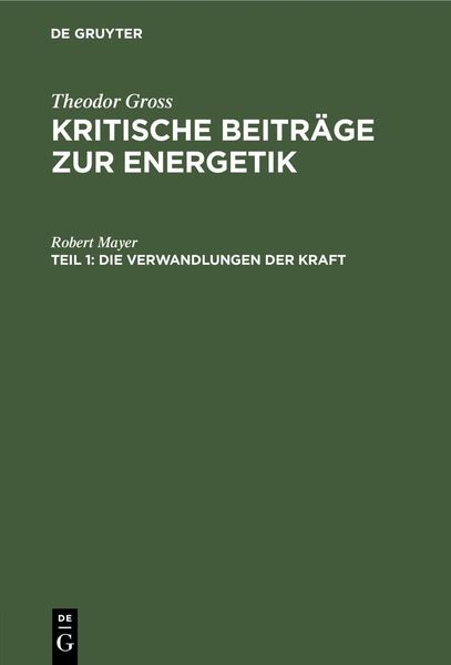 Produktbild: Die Verwandlungen der Kraft
