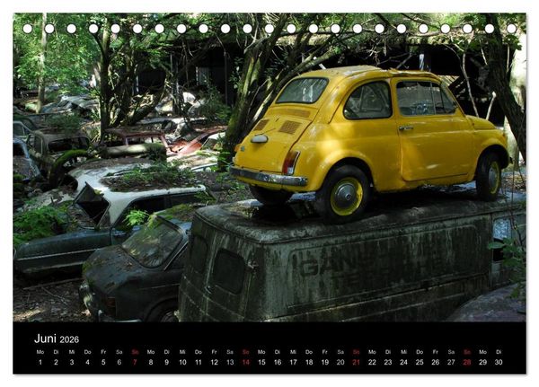 Produktbild: ROSTLAUBEN Die sch&ouml;nsten Autowracks (Tischkalender 2026 DIN A5 quer), CALVENDO Monatskalender