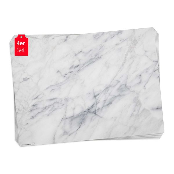 Produktbild: Tischsetmacher Tischsets Marmor, aus hochwertigem Vinyl (4 St&uuml;ck), 44 x 32 cm