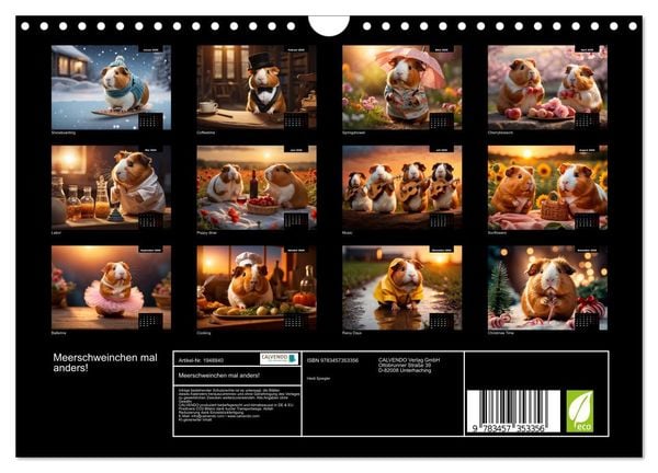 Produktbild: Meerschweinchen mal anders! (Wandkalender 2026 DIN A4 quer), CALVENDO Monatskalender