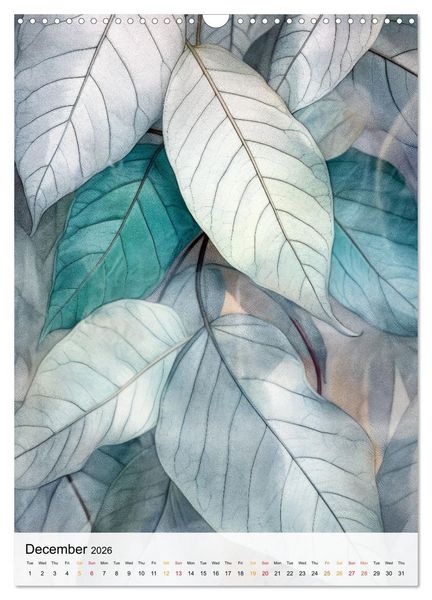 Produktbild: Artistic Leaves (Wall Calendar 2026 DIN A3 portrait), CALVENDO 12 Month Wall Calendar