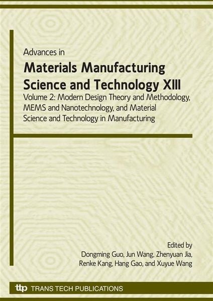 Produktbild: Advances in Materials Manufacturing Science & Technology XIII Volume II